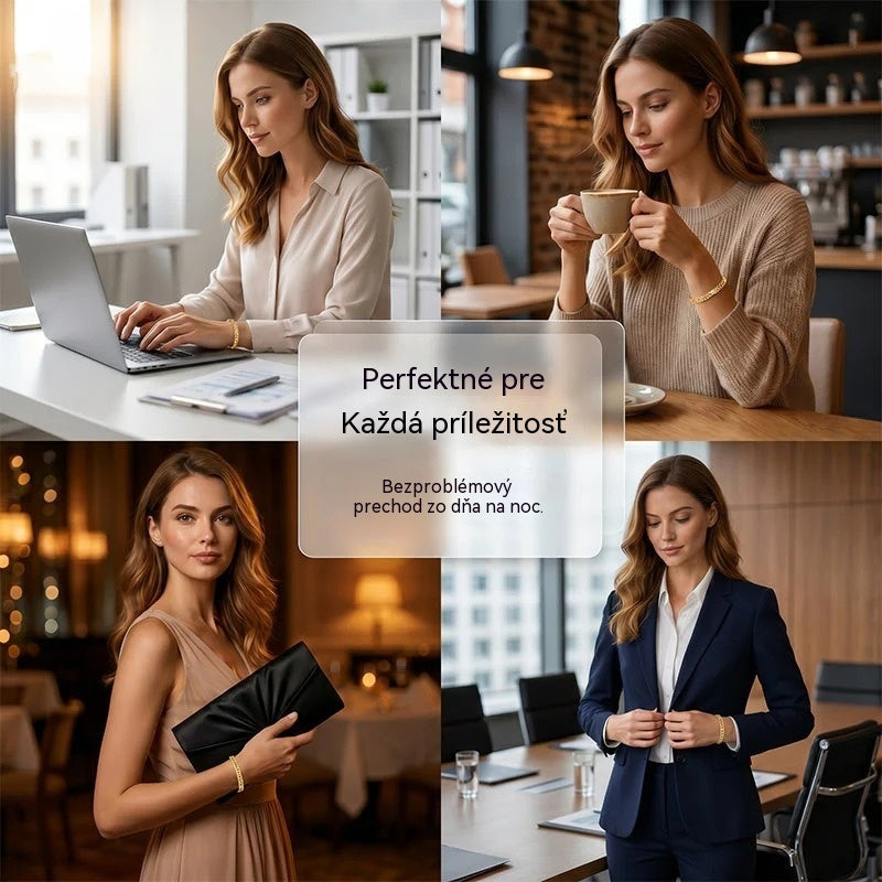 ✨ Zľava 50 %! 🔷 Geometrický retiazkový náramok: Jednoduchý, moderný a sofistikovaný. Ideálny na každodenné nosenie alebo ako ozdoba. Pohodlný a všestranný. 💫