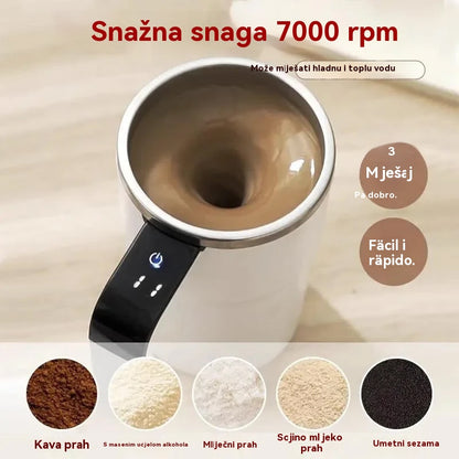 ☕❄️🌡️ Set šalica za kavu s mogućnošću ponovnog punjenja i automatskom magnetskom miješalicom 🔋⚡