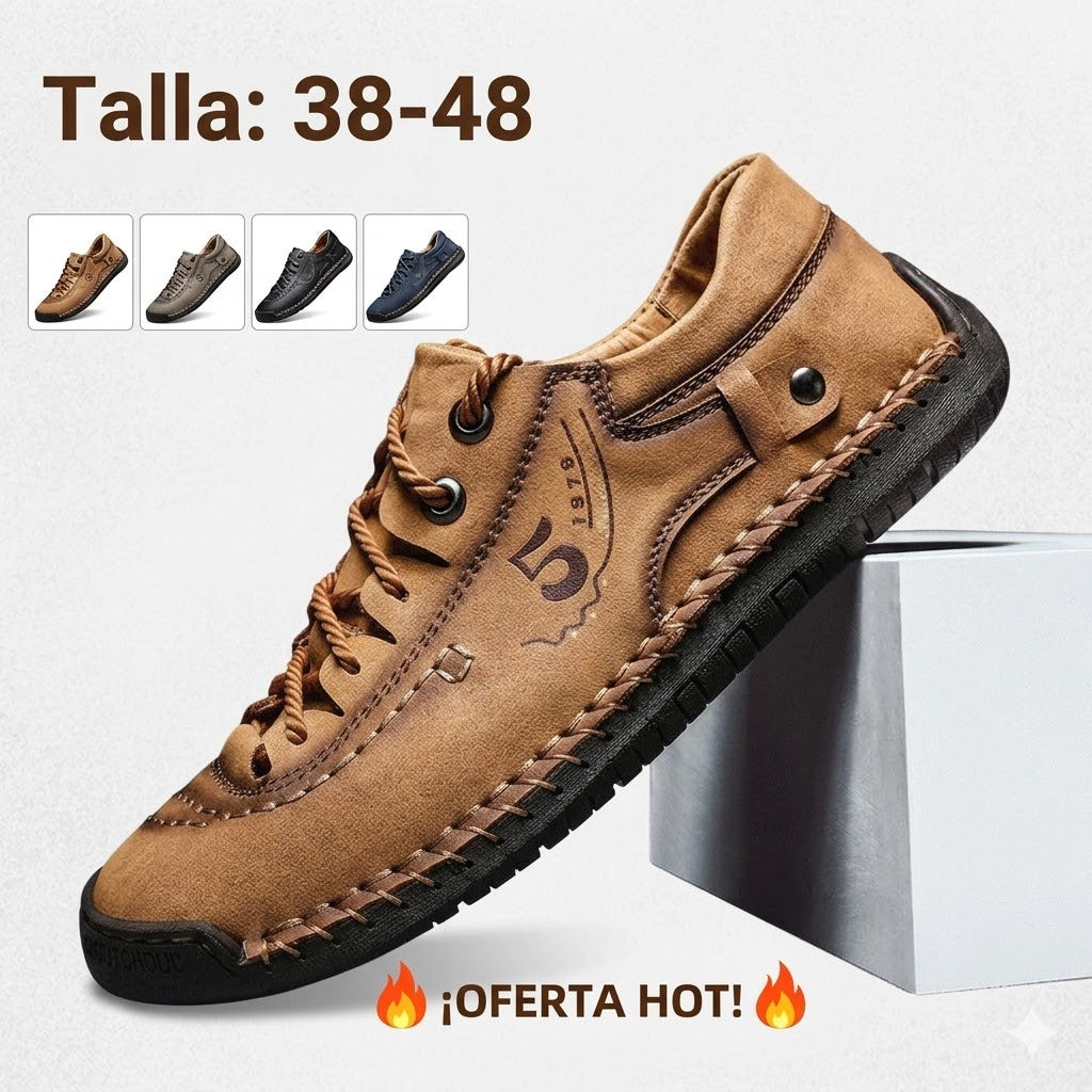 🔥 Zapatos casuales para hombre cosidos a mano | Primavera 2026 | Cómodos para caminar