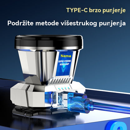💥【Kupite 1, dobijte 1 gratis】🌟💡 Snažna naglavna svjetiljka dugog dometa, USB punjenje, izuzetno vodootporna