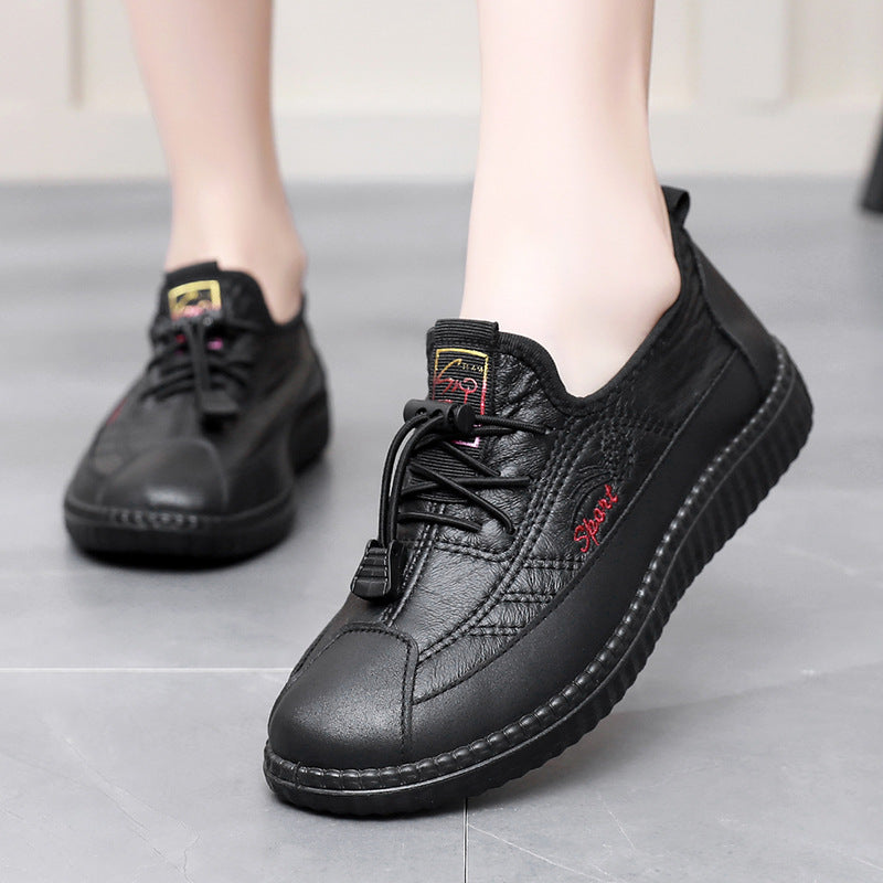 【35-41】Ženski mehki nedrseči usnjeni casual čevlji, udobni brez utrujenosti, modni in vsestranski