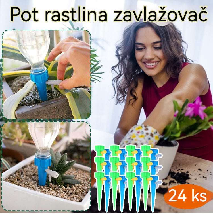 🌺【24 kusov】🌹🍂Automatický kvapkový závlahový systém, ideálny na pestovanie kvetov, ideálny do záhrad a črepníkových rastlín.