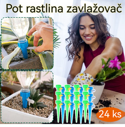 🌺【24 kusov】🌹🍂Automatický kvapkový závlahový systém, ideálny na pestovanie kvetov, ideálny do záhrad a črepníkových rastlín.