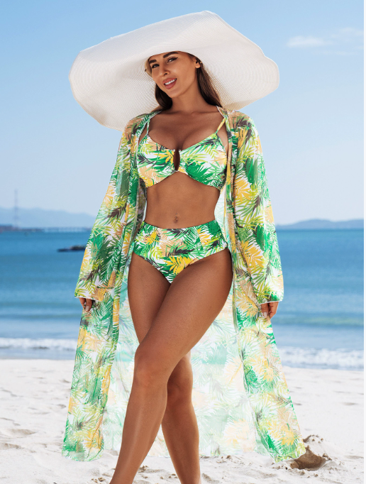 🩱🏖️【S-2XL】Bikini din trei piese, la modă și sexy, de înaltă calitate 
