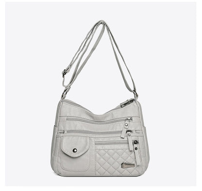 🔥Último día⏰50% de descuento👜Bolso de cuero suave de gran capacidad y múltiples capas para mujer