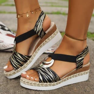 ✨👡【36-43】Nuevas sandalias de verano a la moda con tacón plano, talla grande, suela gruesa