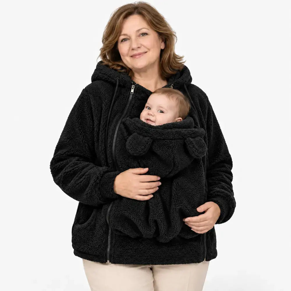 🧸❄️ Chaqueta Teddy suave: ¡lleva a tu bebé o cachorro contigo!