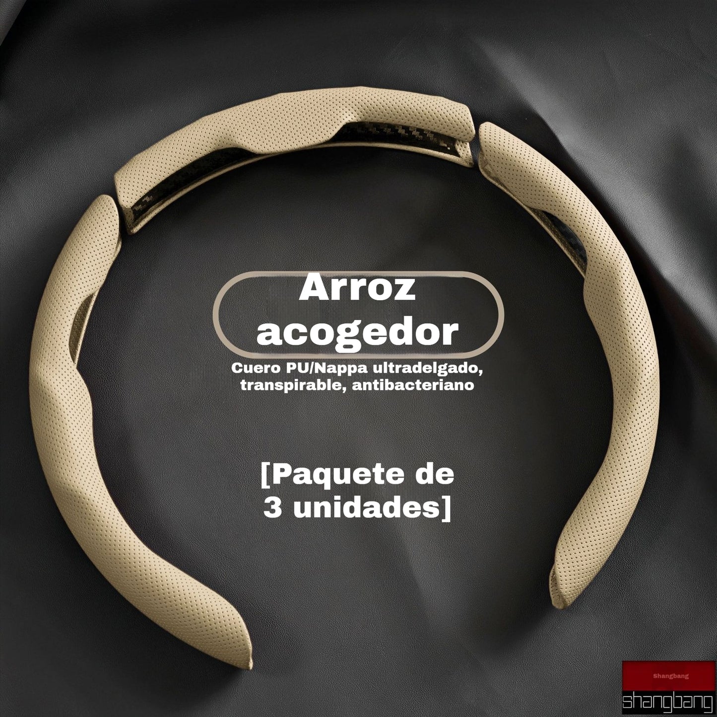 🚗 Funda de cuero para volante de coche, adecuada para todas las estaciones, antideslizante, absorbente del sudor y resistente al desgaste.