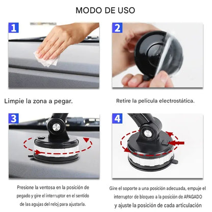 🚗Soporte para teléfono para automóvil multifuncional, ¡puede soportar hasta 5 kg!