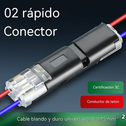 🏆【¡Compra 5 y llévate 5 gratis】Conector enchufable de doble cable con presilla de bloqueo
