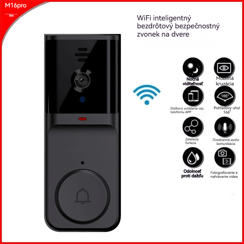 🔥Bezdrôtová kamera zvončeka: 1080P, uhol 170°, 4,3-palcový displej, vonkajšia odolnosť voči vode IPX65, nočné videnie