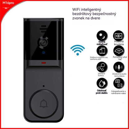 🔥Bezdrôtová kamera zvončeka: 1080P, uhol 170°, 4,3-palcový displej, vonkajšia odolnosť voči vode IPX65, nočné videnie