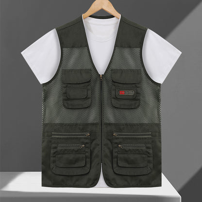 👕📢 Chaleco funcional de alta calidad con múltiples bolsillos para actividades casuales al aire libre 【XL-4XL】