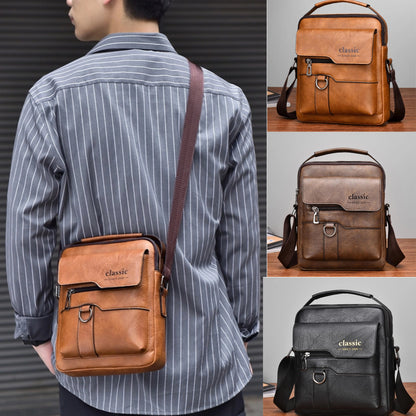 👜2026 Nuevo bolso de hombro y bolso de mano para hombre, impermeable y resistente al desgaste.