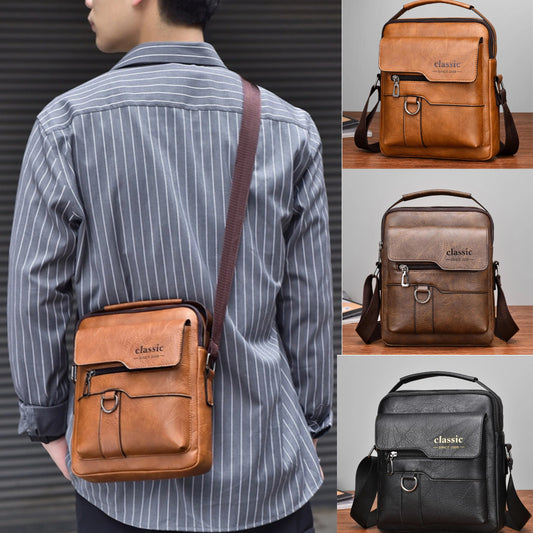 👜2026 Nuevo bolso de hombro y bolso de mano para hombre, impermeable y resistente al desgaste.