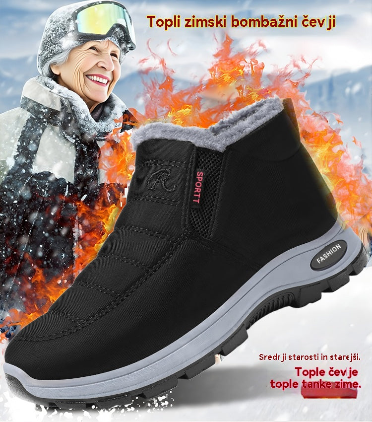 🔥【50% popust】【35-48】Unisex zimski škornji s podlogo iz semiša - topli, udobni in nedrseči, idealni za hladno vreme.