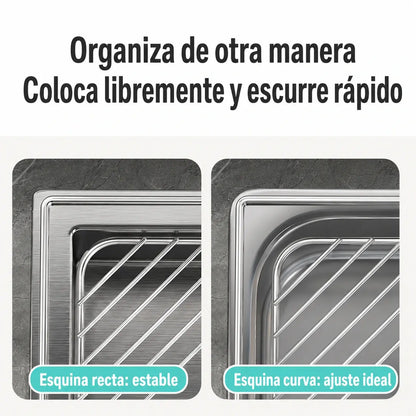 🔥【Compra 1 y llévate 1 gratis】Escurridor extensible para fregadero que ahorra espacio