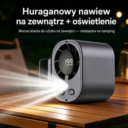 🌀❄Nowy wentylator USB o dużej pojemności z cyfrowym wyświetlaczem LED, do montażu w samochodzie i użytku na zewnątrz