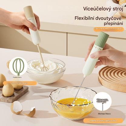 🥚 Bezdrátový mini ruční mixér – během několika sekund vyšlehá vejce a napění mléko