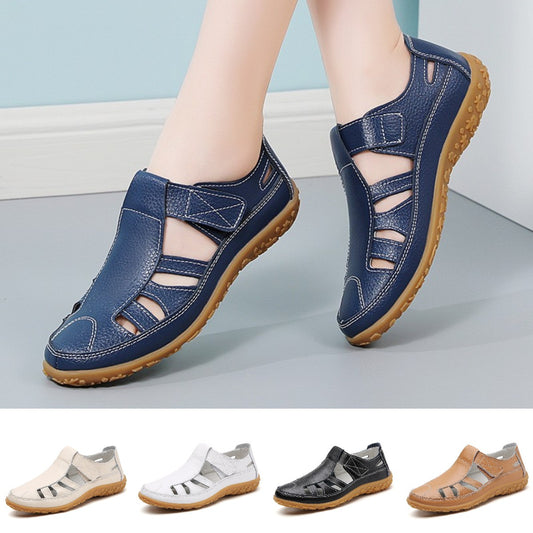 【35-43】 Letné ručne vyrábané retro mäkká podrážka na voľný čas sandále na suchý zips 3696770