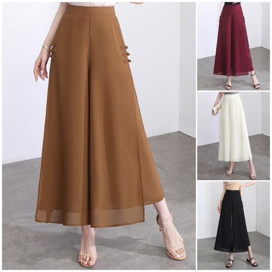 🌷✨【XL-5XL】【Modă nouă de vară 2025】Pantaloni largi din șifon, ușori și respirabili, pentru femei 