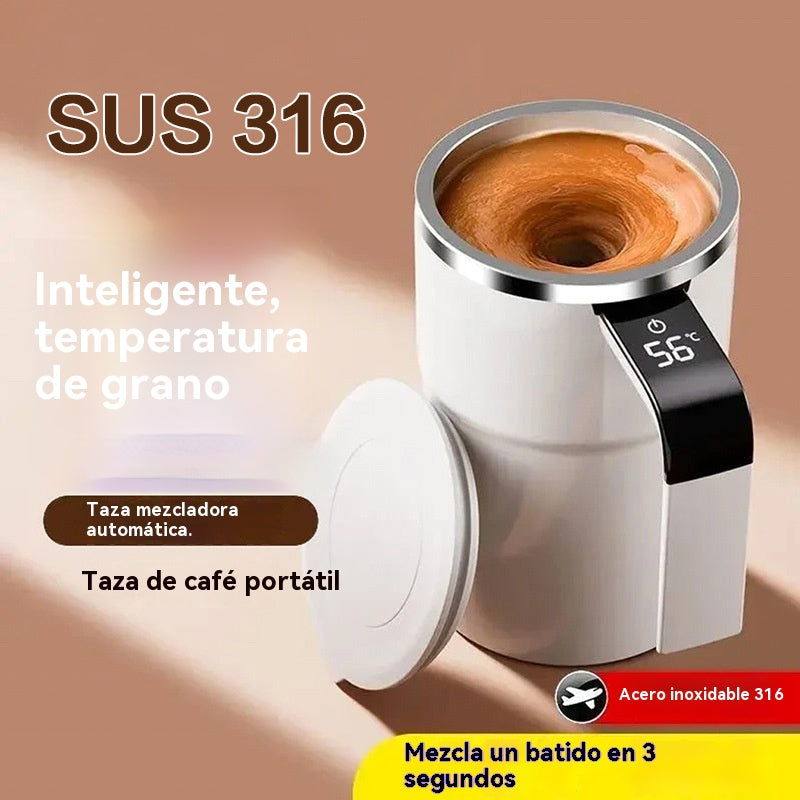 ☕🔋Juego de tazas de café recargables con agitador magnético automático⚡