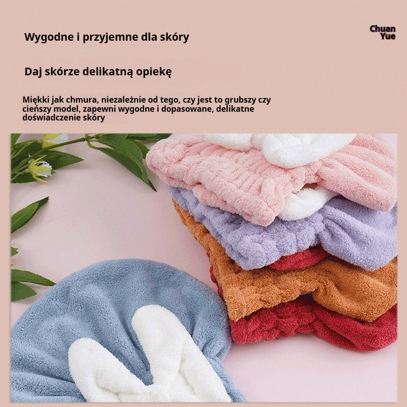 🔥Kup 1, otrzymaj 1 gratis🔥🎀🛀Ochronny czepek prysznicowy, szybkoschnący, z wyjątkowo chłonnym materiałem do mycia włosów😍