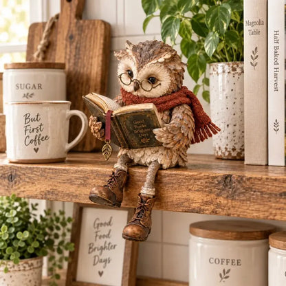 💥 Oferta especial por tiempo limitado! 🦉 Adorable figura de búho lector