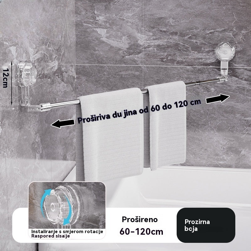 🚿✨【Plaćanje pouzećem】💥Rotirajući držač za ručnike s vakuumskom čašicom, bez potrebe za bušenjem.