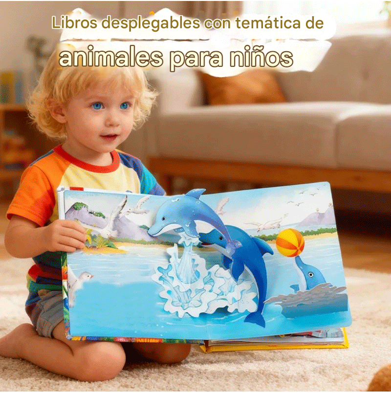 【Éxito de ventas 50% OFF】🎁🎁 Set de libros 3D de animales para niños