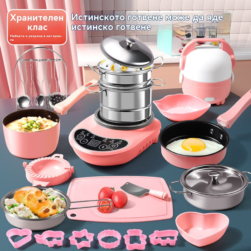 🔥 50% ОТСТЪПКА! 🎁 Комплект за готвене за мини кухня за истински деца 🍳✨