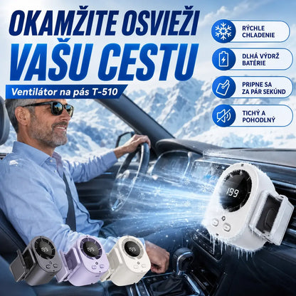 🌀❄Nový vysokokapacitný USB ventilátor s digitálnym LED displejom na montáž do auta a na vonkajšie použitie