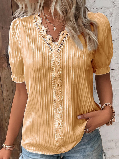 💕【S-5XL】Tricou elegant de vară pentru femei, din bumbac și in, casual 