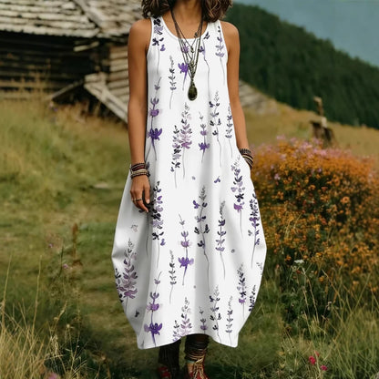 💎2026 Alta calidad💎【XL-5XL】Vestido de mujer de algodón y lino con cuello en V, transpirable y suave, cómodo de llevar