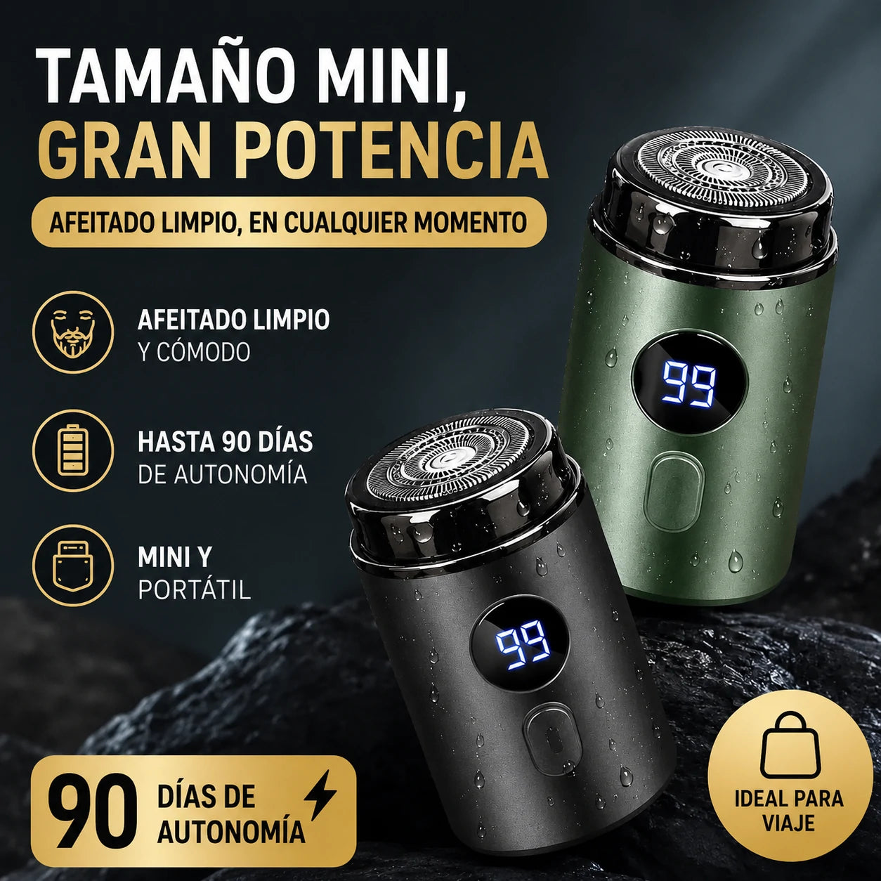 🔥Oferta estrella: 50 % de descuento🔥 Potente mini afeitadora eléctrica para hombre con pantalla digital