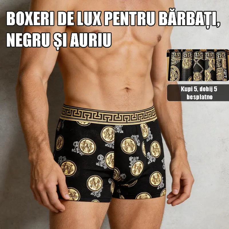 【5 gratis】💥Prozračno donje rublje od ledene svile za muškarce, udobno bešavno donje rublje, plus veličine, moderan print【40-140 kg】