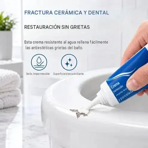 【2 piezas】✨🏠💧 Pasta de secado rápido para reparar cerámica: ideal para restaurar superficies cerámicas desgastadas y brillantes🛠️