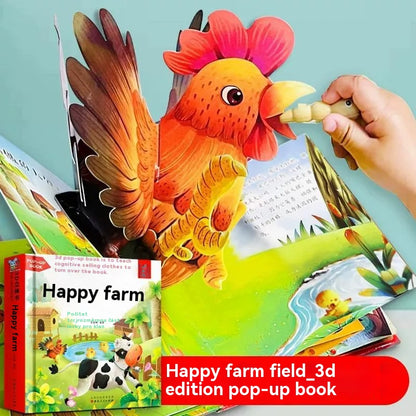 【Kupite 1, dobijte 1 gratis】2 komada 🎁🎁Knjiga od 2 3D životinja s mogućnošću otvaranja