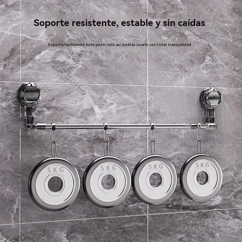 🚿✨【60-120cm】Nastaviteľná prísavková tyč na uteráky: Nie je potrebné vŕtať, nepoškodzuje sa, pohodlne sa drží.