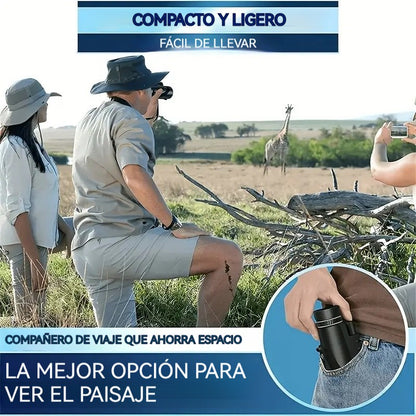 🔭【Monoculares negros 40x60 + clip para teléfono + trípode】Monocular de visión nocturna de alta ampliación y alta definición, modelo nuevo 2026