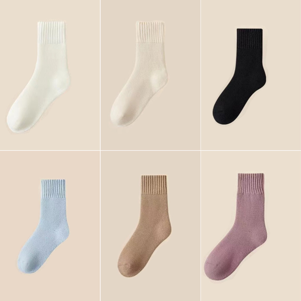 🔥【Cumpără 6, primești 6 gratis】🧦Șosete groase și călduroase din lână pentru iarnă, super groase și călduroase, elastice, mărimea 35-42