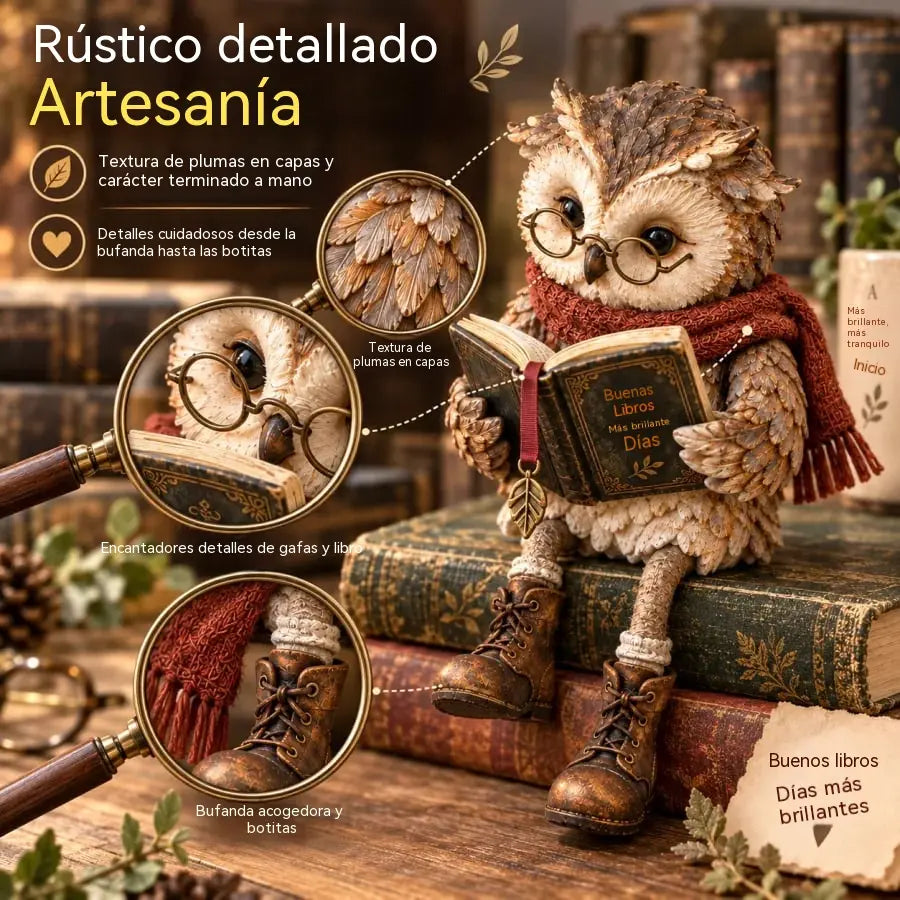 💥 Oferta especial por tiempo limitado! 🦉 Adorable figura de búho lector