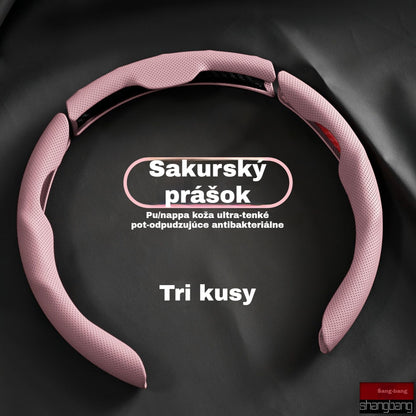 🚗Kožený poťah na volant do auta, vhodný na všetky ročné obdobia, protišmykový, absorbujúci pot a odolný voči opotrebovaniu.