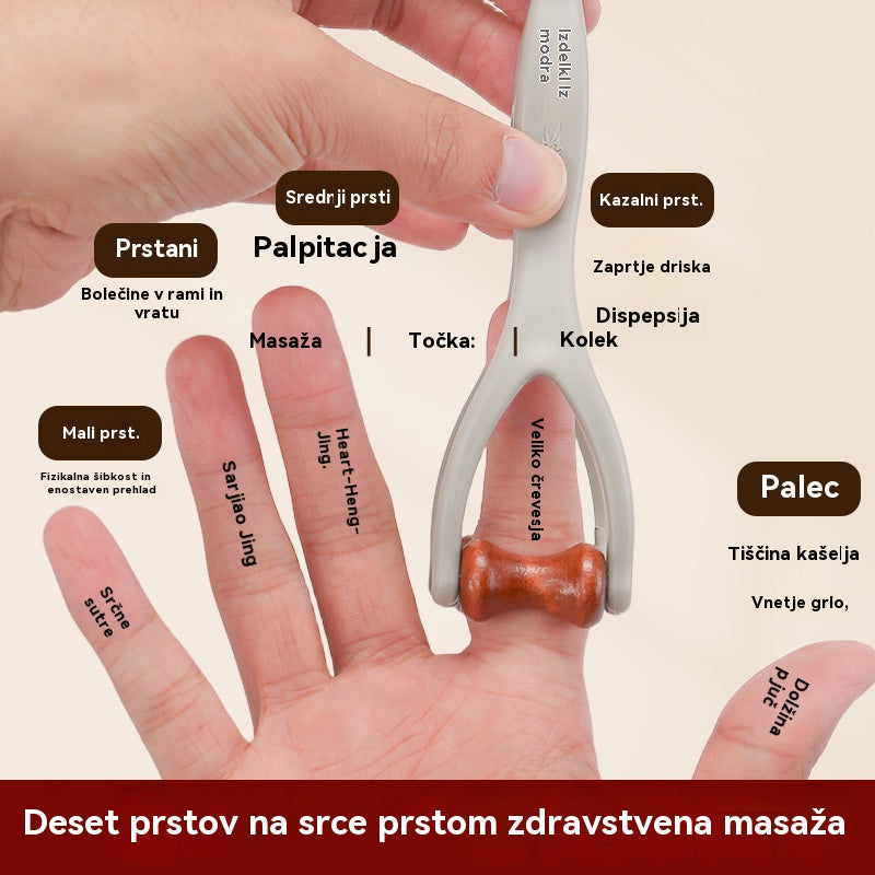 🎉【Kupite 1, dobite 1 gratis】Masažer za prste iz masivnega lesa: Valjčki iz naravnega lesa pomagajo sprostiti meridiane sklepov in lajšajo utrujenost rok.