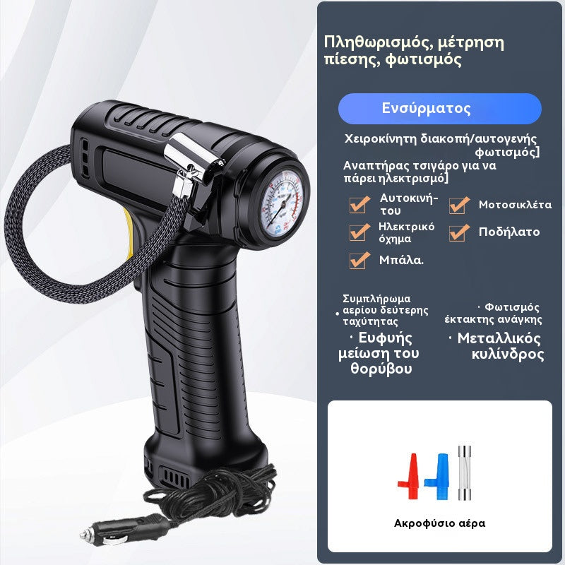 🔥 50% de descuento 🚗💨 Inflador de neumáticos portátil e inalámbrico multifuncional para coche (con pantalla digital)