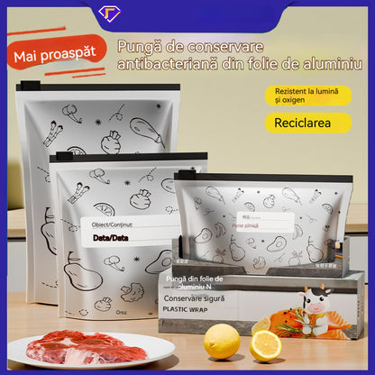 🔥🔥Celkom 120 antibakteriálnych hliníkových fóliových vrecúšok, super jednoduché použitie, pre zachovanie čerstvosti.