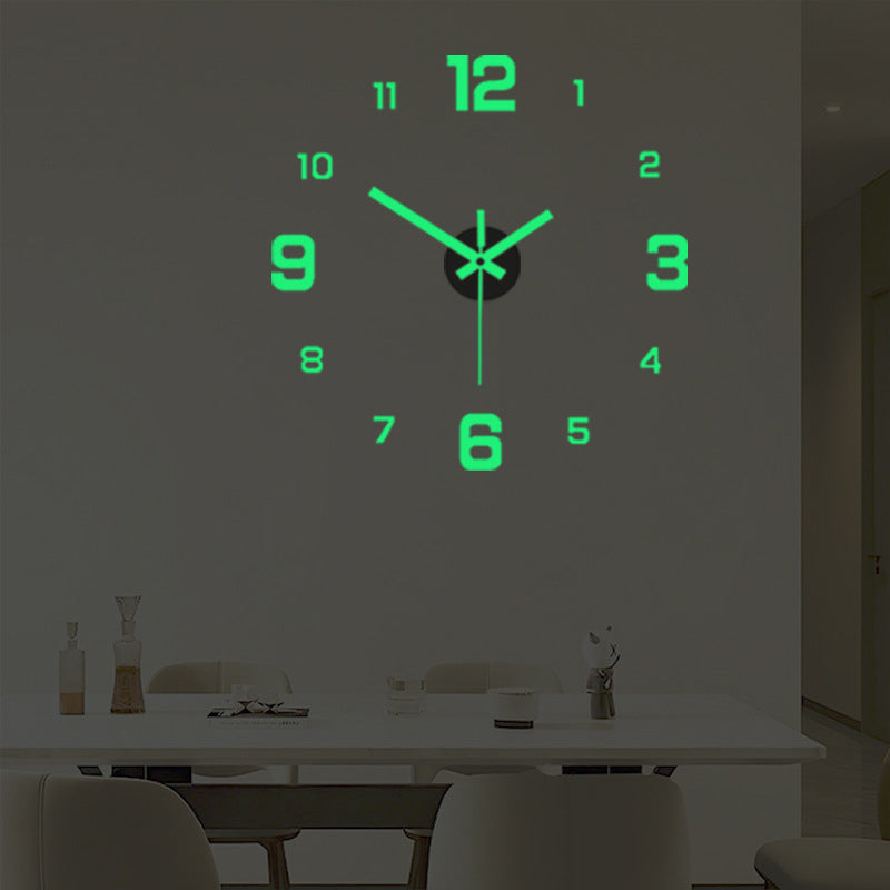 Juego de reloj de pared acrílico luminoso 3D para armar