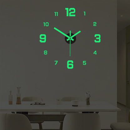 Juego de reloj de pared acrílico luminoso 3D para armar