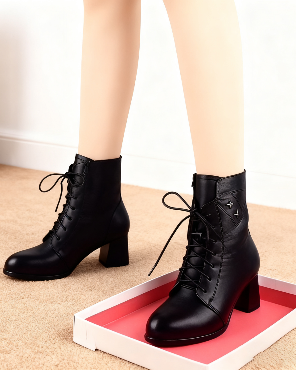 👢【35-41】 2025 nové jesenné a zimné kašmírové kožené topánky