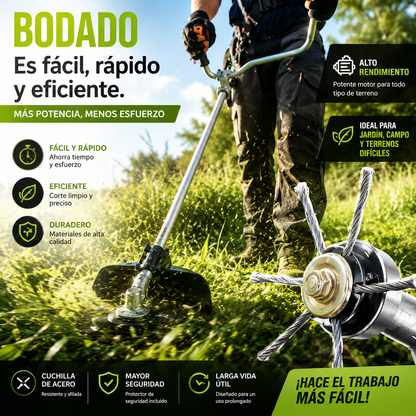 🔥✨【Compra 1 y llévate 1 gratis：2 piezas】🔥 Cabezal de corte reemplazable para cortacésped/desbrozadora - cabezal de corte de acero para cortar césped 🌿✂️⚙️